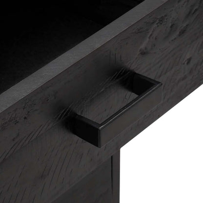 Comodini 2 pz Neri 40x30x55 cm in Legno Massello di Pino | homemem39