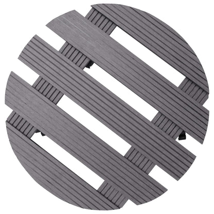 Carrelli Porta Piante 4 pz Grigi Ø30x7,5 cm WPC - homemem39