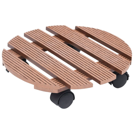 Carrelli Porta Piante 4 pz Marroni Ø30x7,5 cm WPC - homemem39