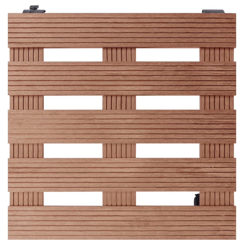 Carrelli Porta Piante 4 pz Marroni 30x30x7,5 cm WPC - homemem39