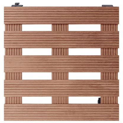 Carrelli Porta Piante 4 pz Marroni 30x30x7,5 cm WPC - homemem39