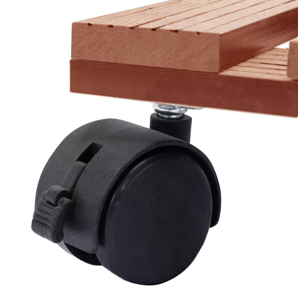 Carrelli Porta Piante 4 pz Marroni 30x30x7,5 cm WPC - homemem39