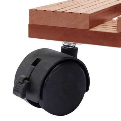 Carrelli Porta Piante 4 pz Marroni 30x30x7,5 cm WPC - homemem39