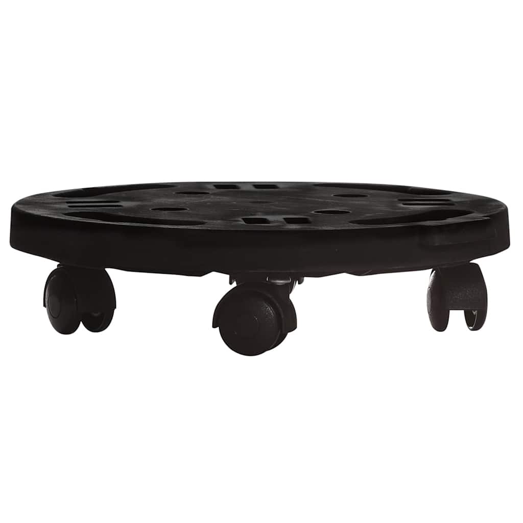 Carrelli per Piante con Ruote 5 pz Diametro 30 cm Neri 170 kg | homemem39