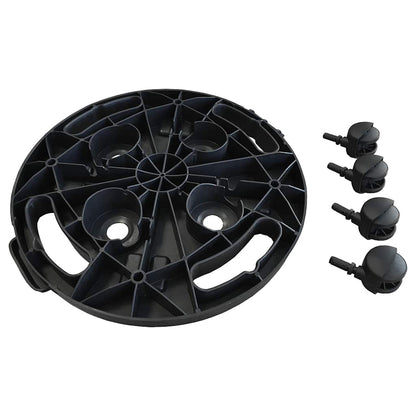 Carrelli per Piante con Ruote 5 pz Diametro 30 cm Neri 170 kg | homemem39