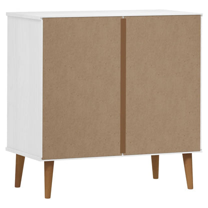 Cassettiera MOLDE Bianca 80x40x80 cm in Legno Massello di Pino | homemem39