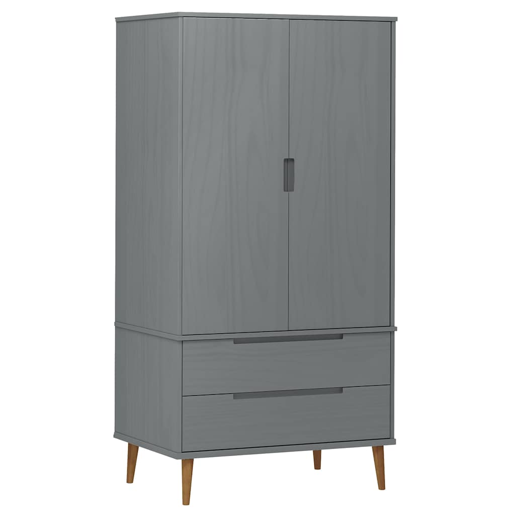 Armadio MOLDE 90x55x175 cm in Legno Massello di Pino