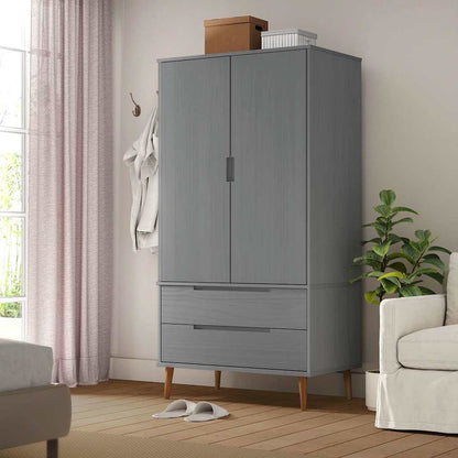 Armadio MOLDE 90x55x175 cm in Legno Massello di Pino