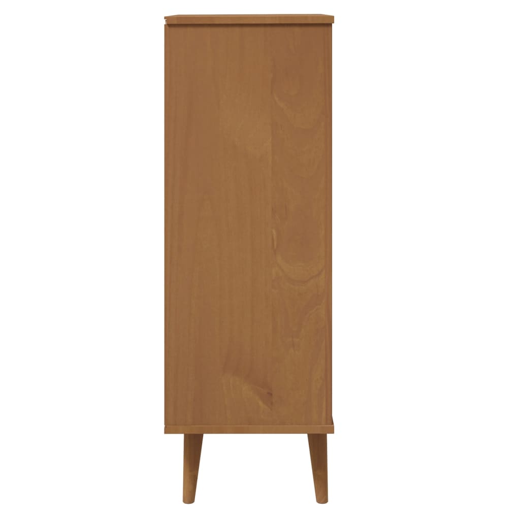 Scarpiera MOLDE Marrone 59,5x35x103cm in Legno Massello di Pino - homemem39