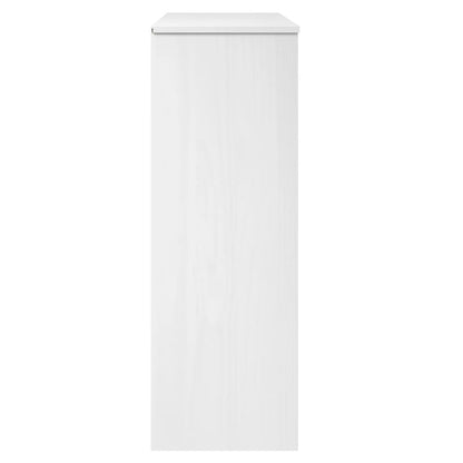 Piano Credenza MOLDE Bianco 90x35x100 cm Legno Massello di Pino