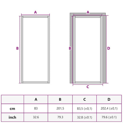 Porta Interna 83x201,5 cm Nero Opaco Vetro e Alluminio - homemem39
