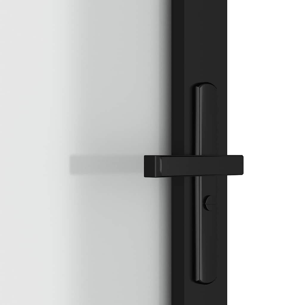 Porta Interna 102,5x201,5 cm Nero Opaco in Vetro e Alluminio | homemem39