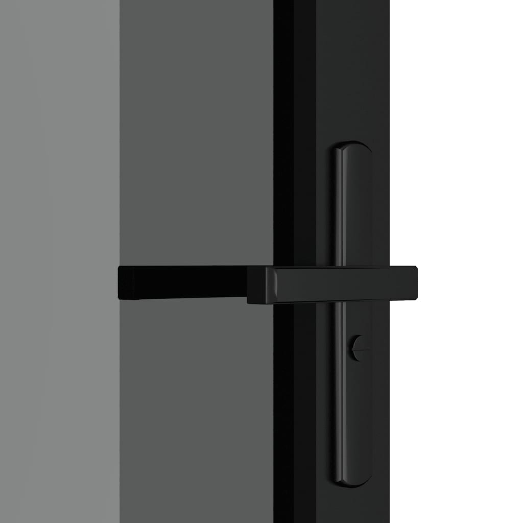 Porta Interna 102,5x201,5 cm Nera in Vetro ESG e Alluminio - homemem39