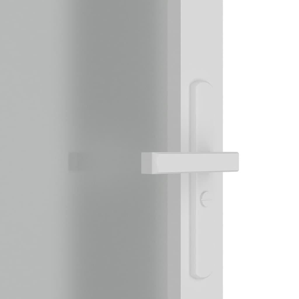 Porta Interna 83x201,5 cm Bianco Opaco Vetro e Alluminio | homemem39