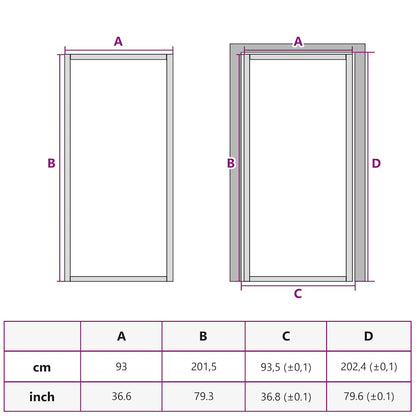 Porta Interna 93x201,5 cm Bianco Opaco Vetro e Alluminio | homemem39