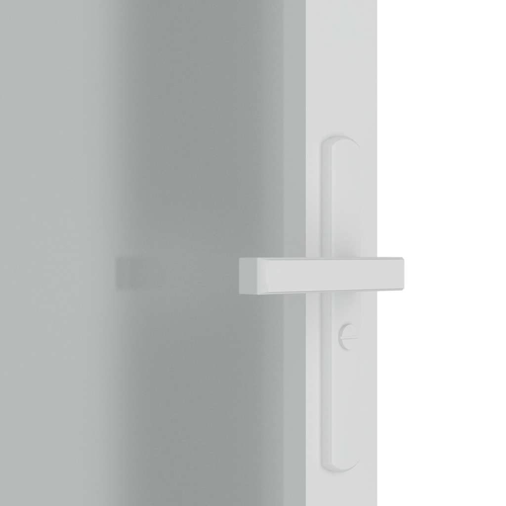 Porta Interna 102,5x201,5 cm Bianco Opaco in Vetro e Alluminio | homemem39