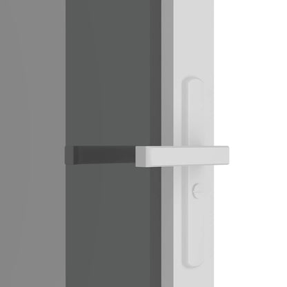 Porta Interna 102,5x201,5 cm Bianca in Vetro ESG e Alluminio | homemem39
