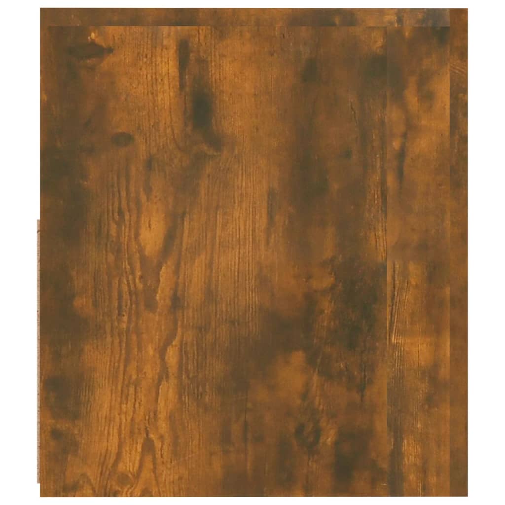 Comodini 2 pz con Luci LED Rovere Fumo 60x35x40 cm