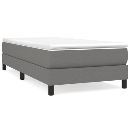 Giroletto a Molle con Materasso Grigio Scuro 100x200 cm Tessuto