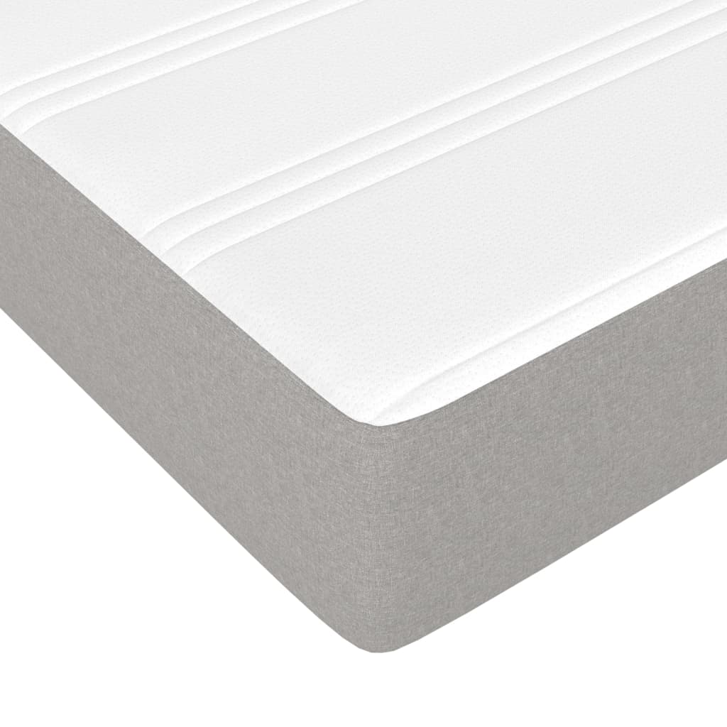 Giroletto a Molle con Materasso Grigio Chiaro 140x190cm Tessuto | homemem39