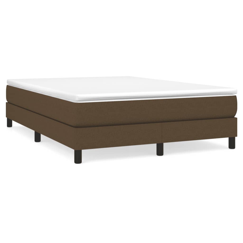Giroletto a Molle con Materasso Marrone Scuro 140x190cm Tessuto | homemem39