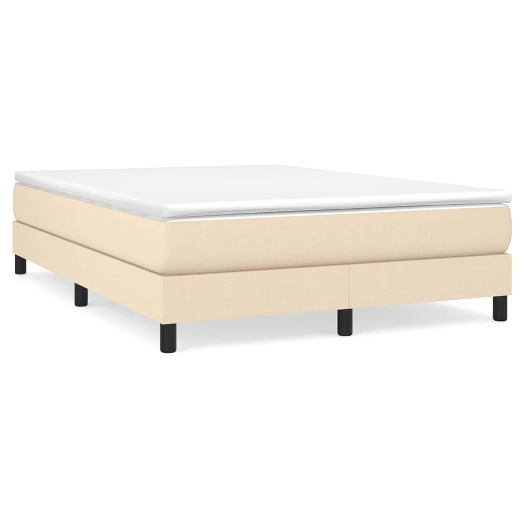 Giroletto a Molle con Materasso Crema 140x19 cm in Tessuto | homemem39