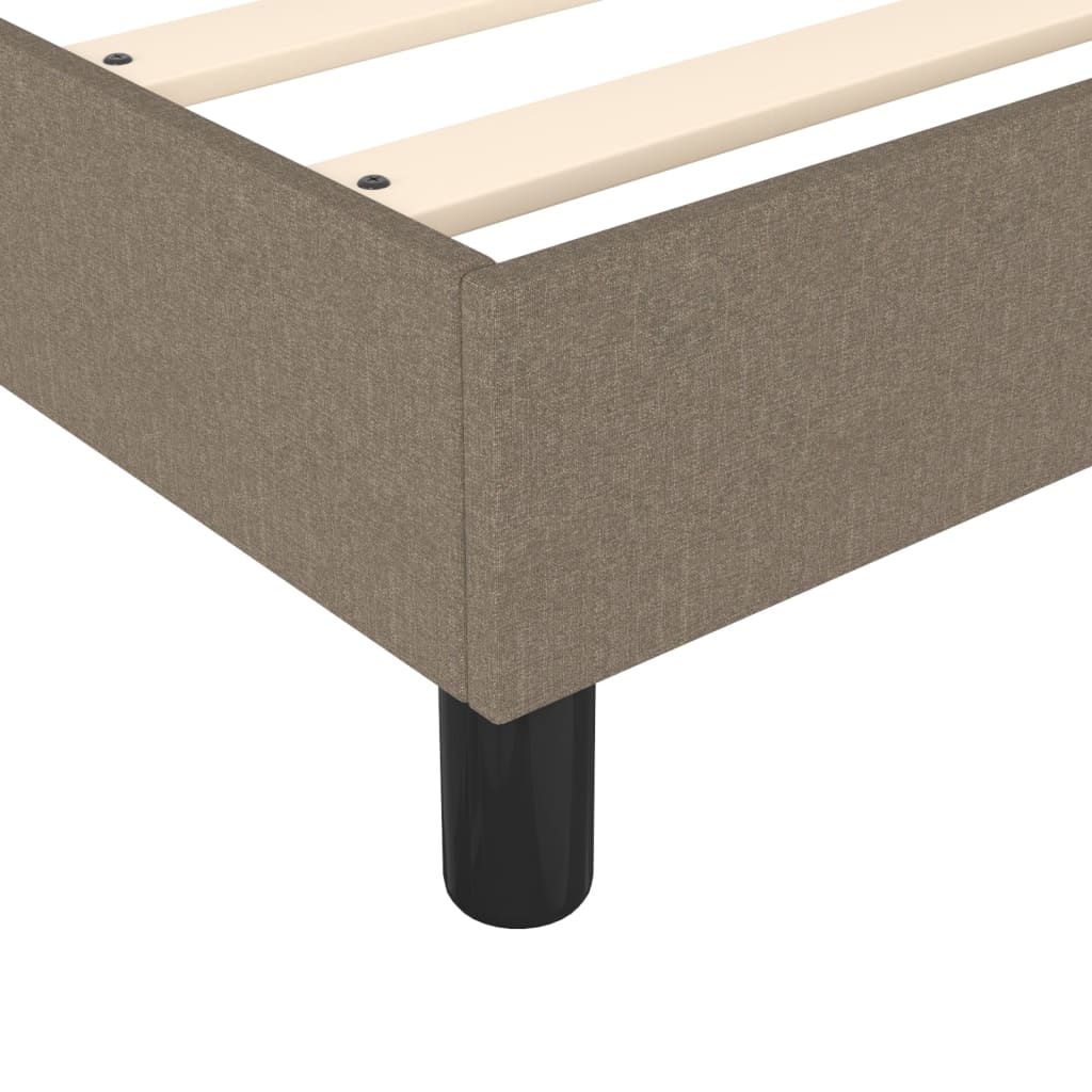 Giroletto a Molle con Materasso Tortora 140x200 cm in Tessuto | homemem39