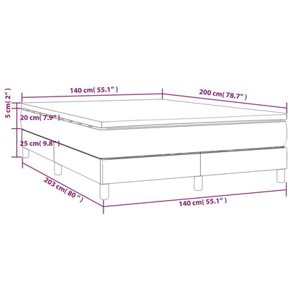 Giroletto a Molle con Materasso Tortora 140x200 cm in Tessuto | homemem39