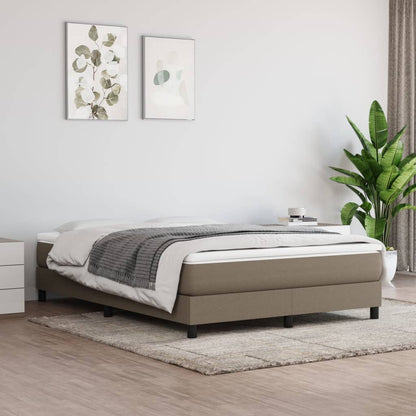 Giroletto a Molle con Materasso Tortora 140x200 cm in Tessuto | homemem39