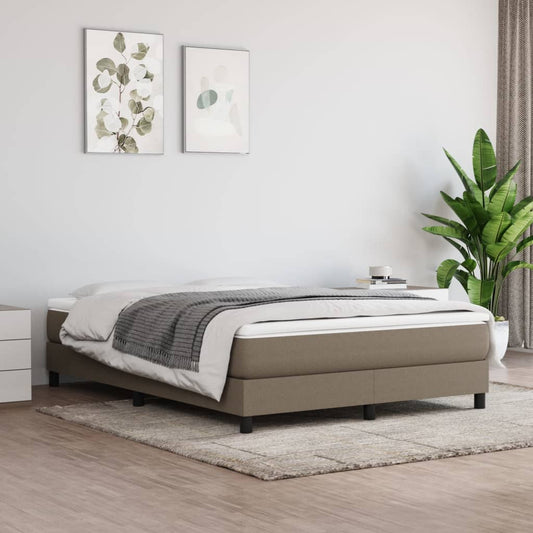 Giroletto a Molle con Materasso Tortora 140x200 cm in Tessuto | homemem39