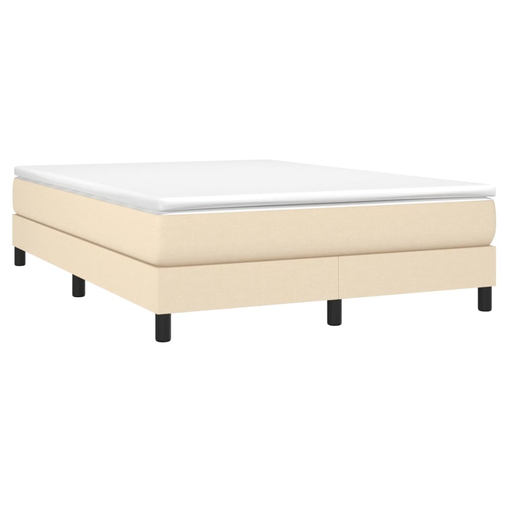 Giroletto a Molle con Materasso Crema 140x200 cm in Tessuto | homemem39