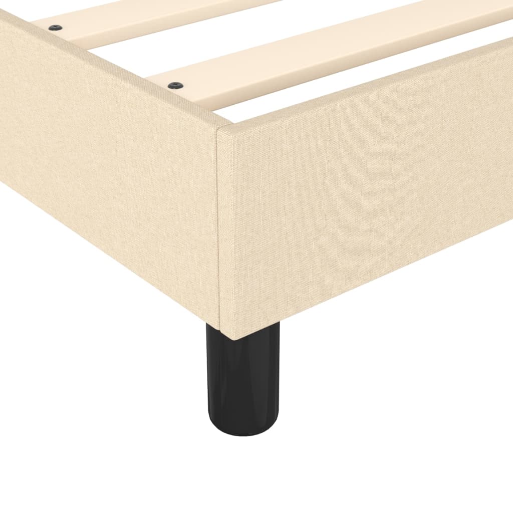 Giroletto a Molle con Materasso Crema 140x200 cm in Tessuto | homemem39
