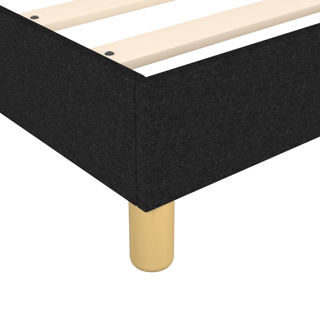 Giroletto a Molle con Materasso Nero 90x190 cm in Tessuto