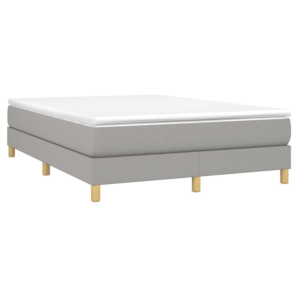 Giroletto a Molle con Materasso Grigio Chiaro 140x190cm Tessuto | homemem39
