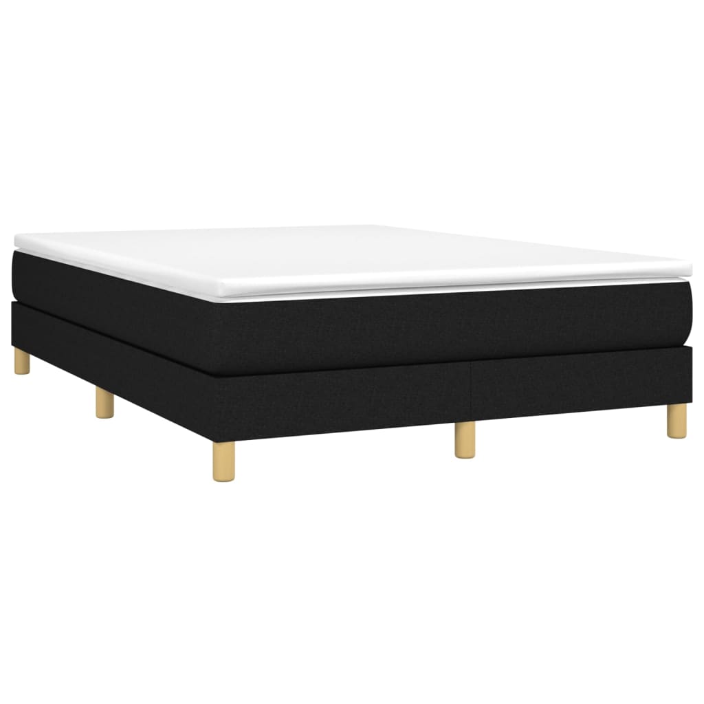 Giroletto a Molle con Materasso Nero 140x190 cm in Tessuto | homemem39