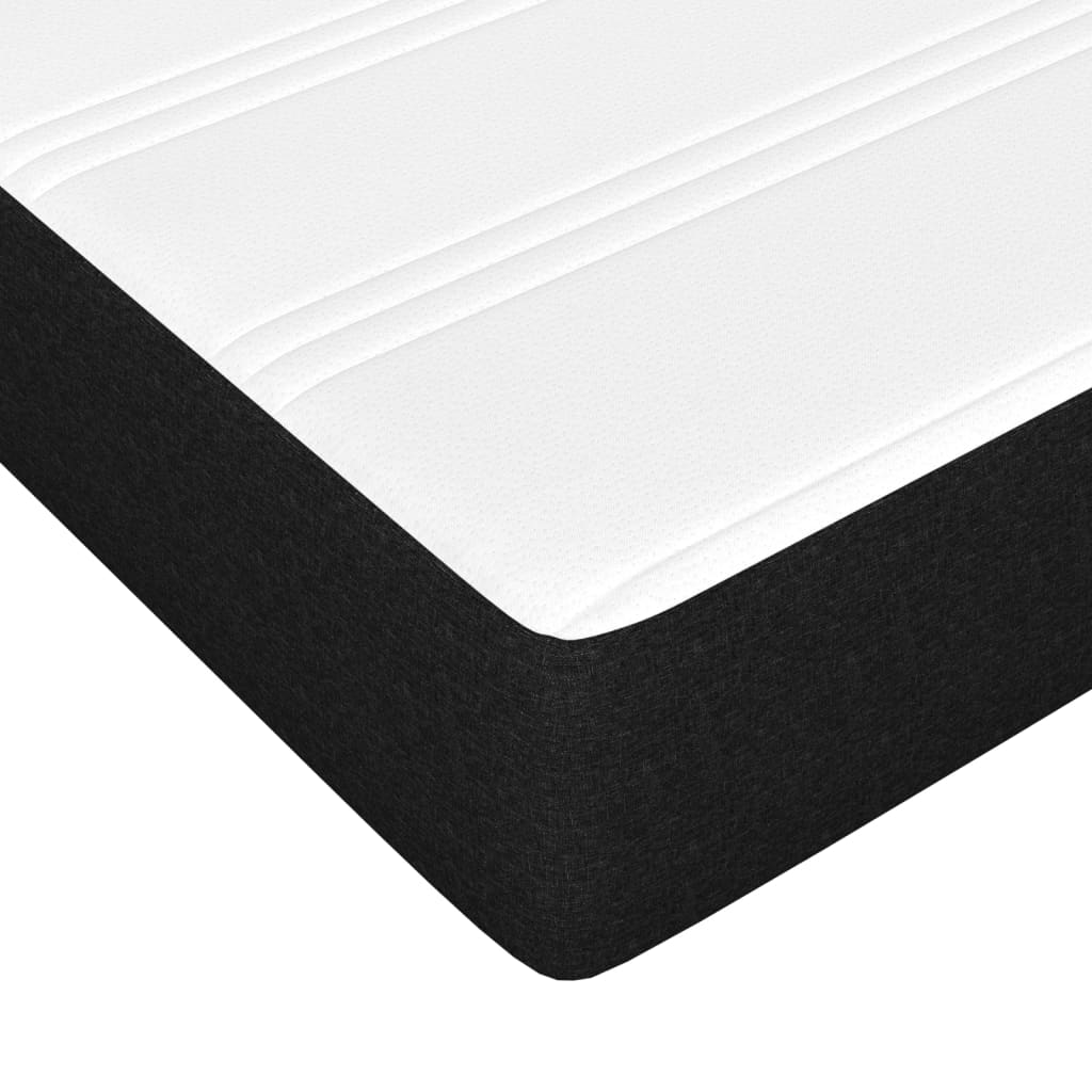 Giroletto a Molle con Materasso Nero 140x190 cm in Tessuto | homemem39