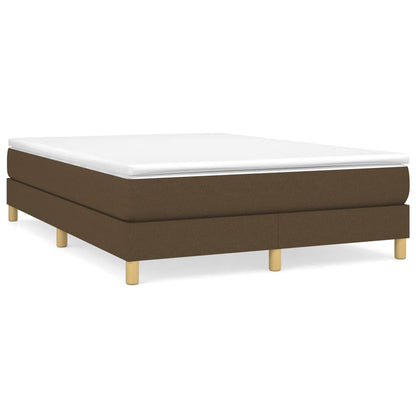 Giroletto a Molle con Materasso Marrone Scuro 140x190cm Tessuto | homemem39