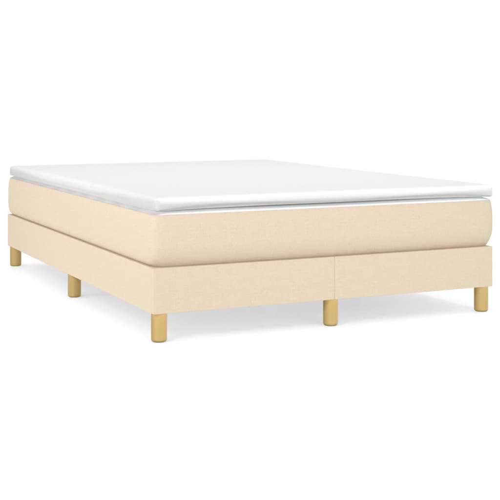 Giroletto a Molle con Materasso Crema 140x19 cm in Tessuto | homemem39