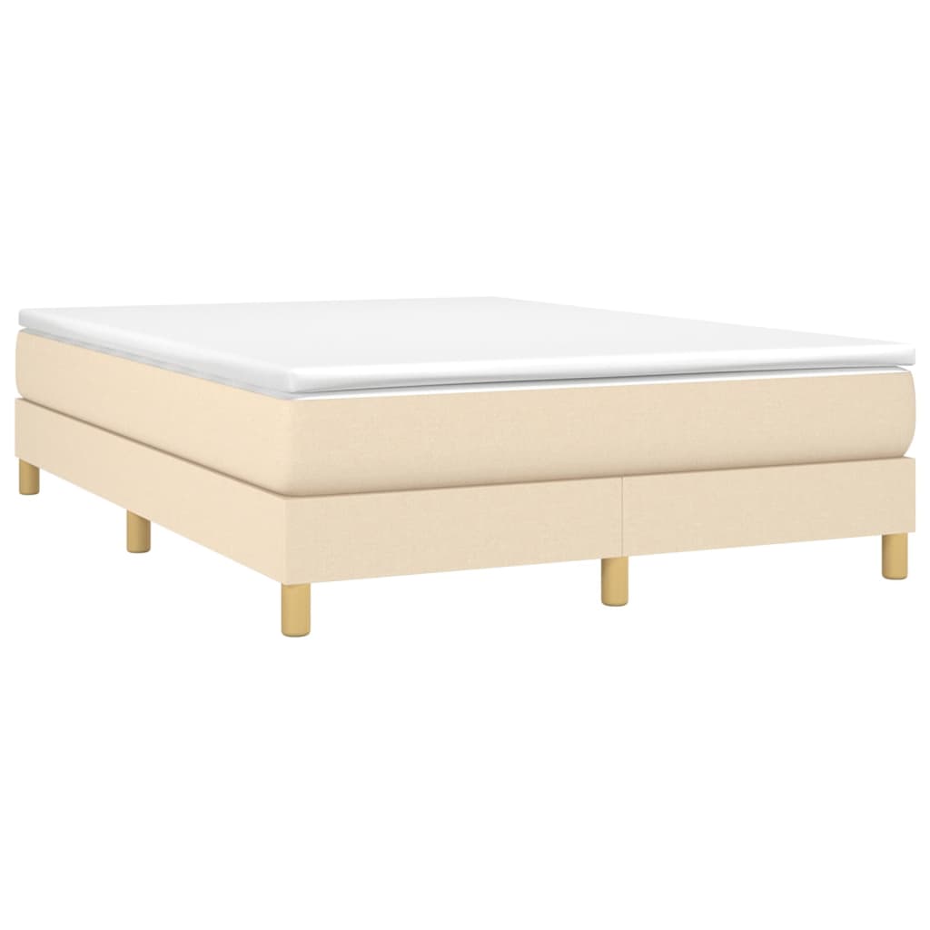 Giroletto a Molle con Materasso Crema 140x19 cm in Tessuto | homemem39