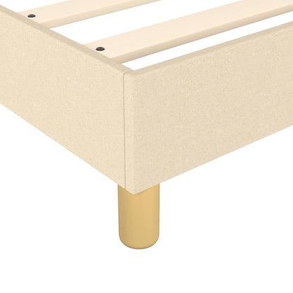 Giroletto a Molle con Materasso Crema 140x19 cm in Tessuto | homemem39