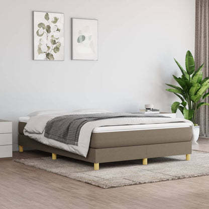 Giroletto a Molle con Materasso Tortora 140x200 cm in Tessuto | homemem39