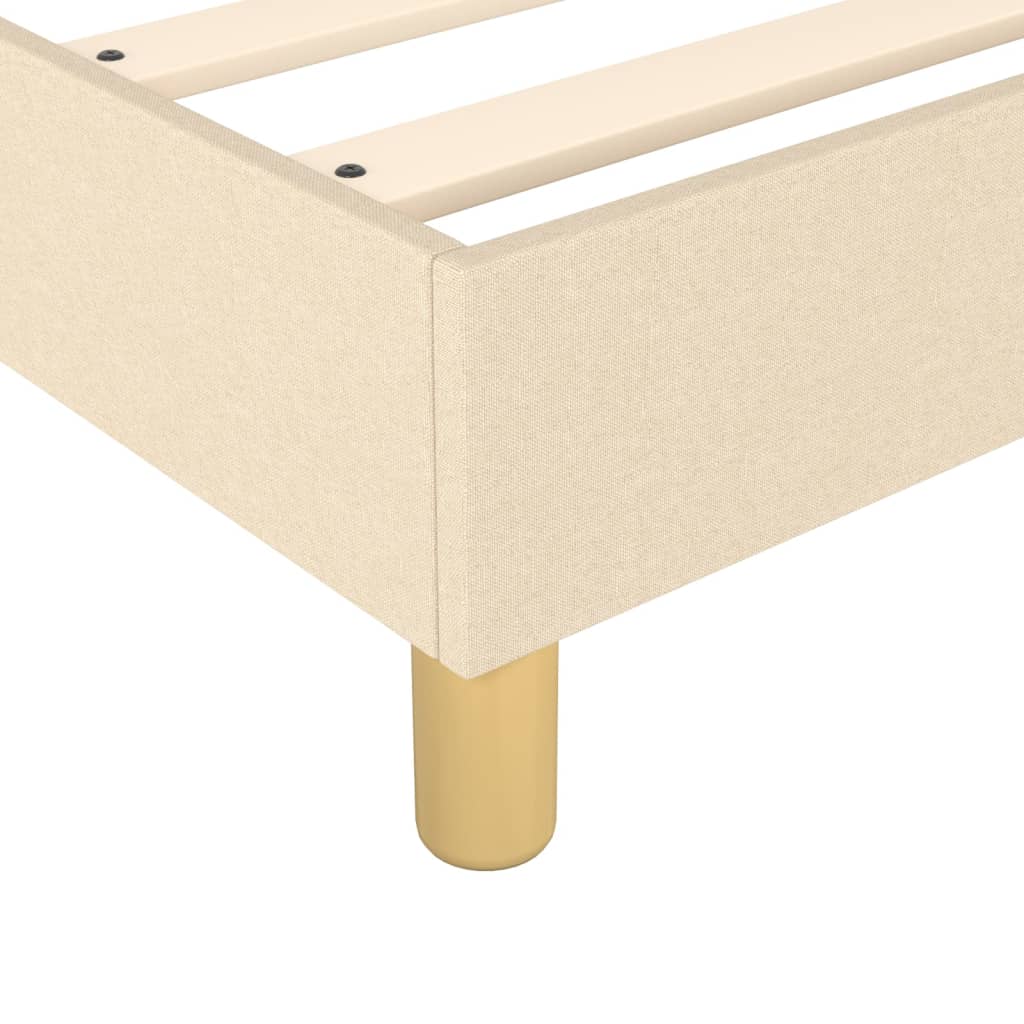 Giroletto a Molle con Materasso Crema 180x200 cm in Tessuto