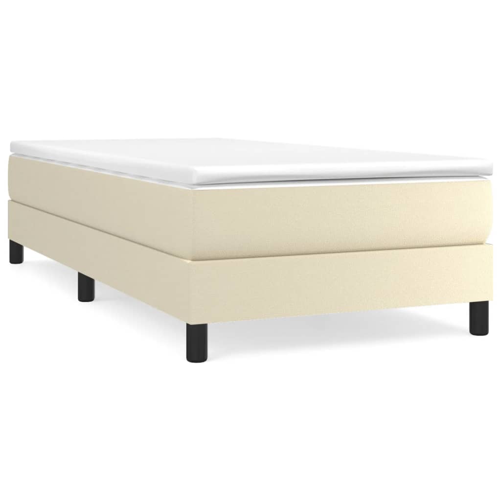 Giroletto a Molle con Materasso Crema 80x200 cm in Similpelle | homemem39