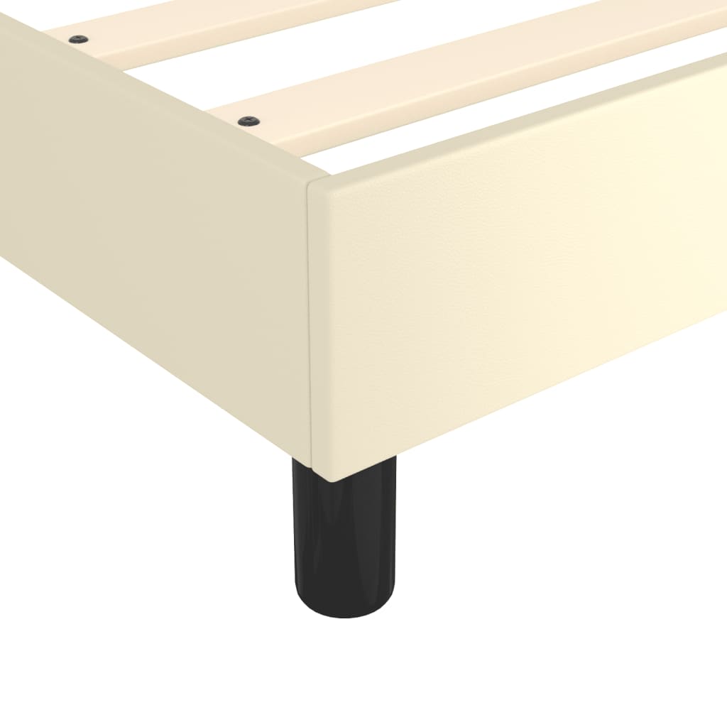 Giroletto a Molle con Materasso Crema 80x200 cm in Similpelle | homemem39