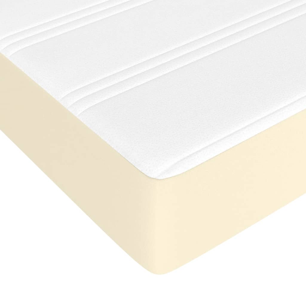 Giroletto a Molle con Materasso Crema 80x200 cm in Similpelle | homemem39