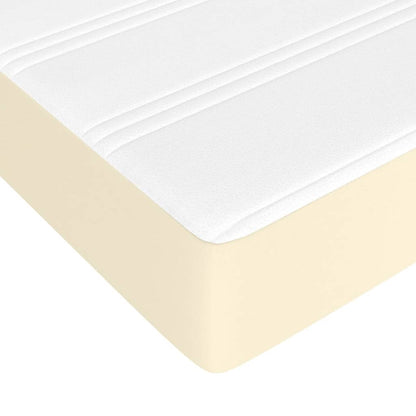 Giroletto a Molle con Materasso Crema 80x200 cm in Similpelle | homemem39