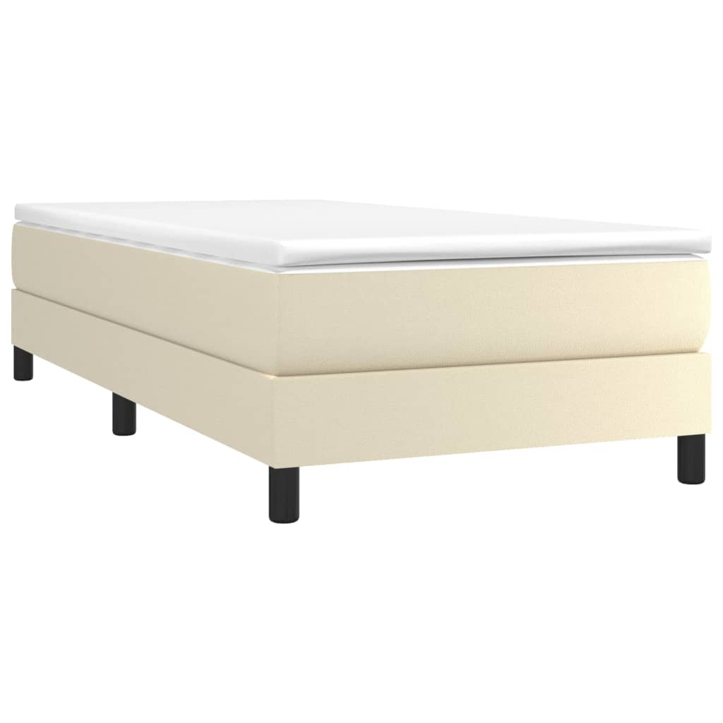 Giroletto a Molle con Materasso Crema 90x190 cm in Similpelle | homemem39