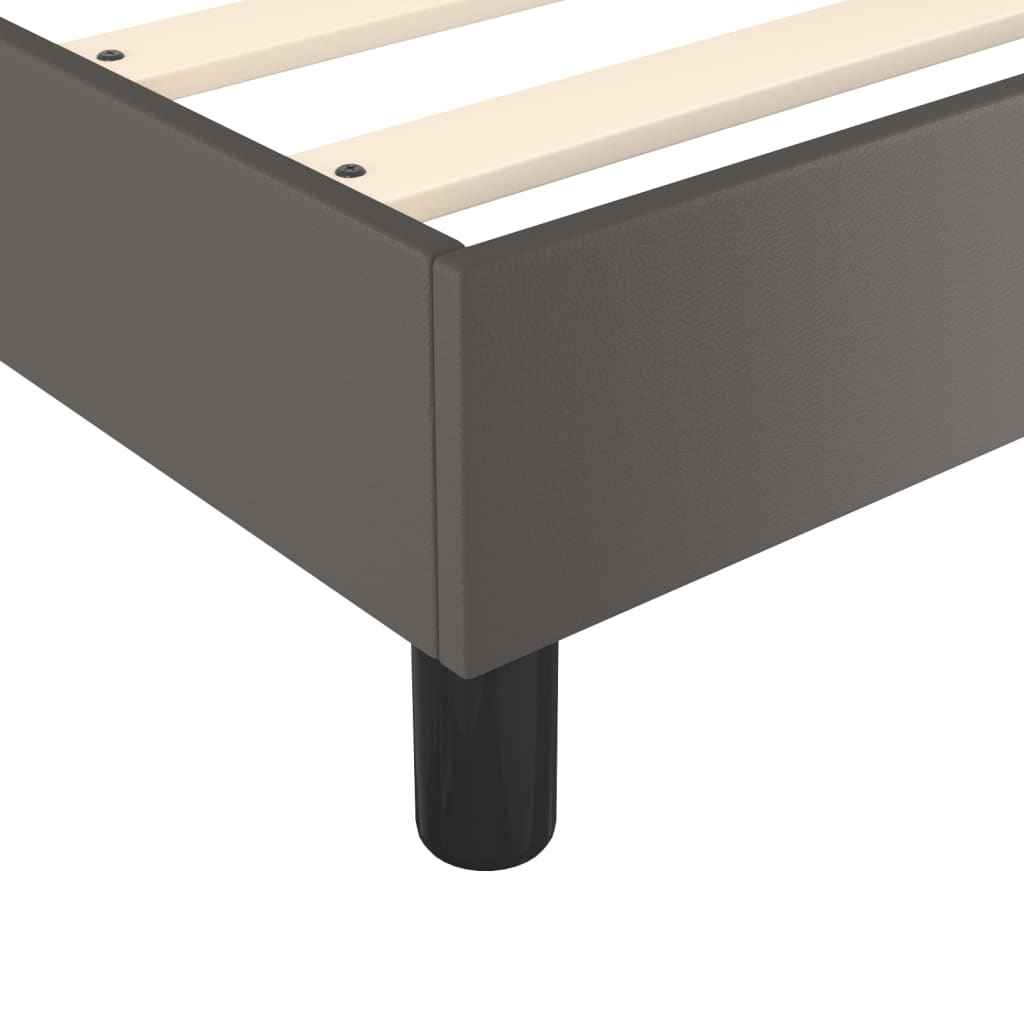 Giroletto a Molle con Materasso Grgio 90x200 cm in Similpelle | homemem39