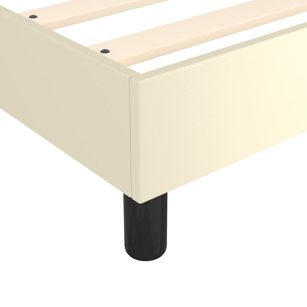 Giroletto a Molle con Materasso Crema 100x200 cm in Similpelle