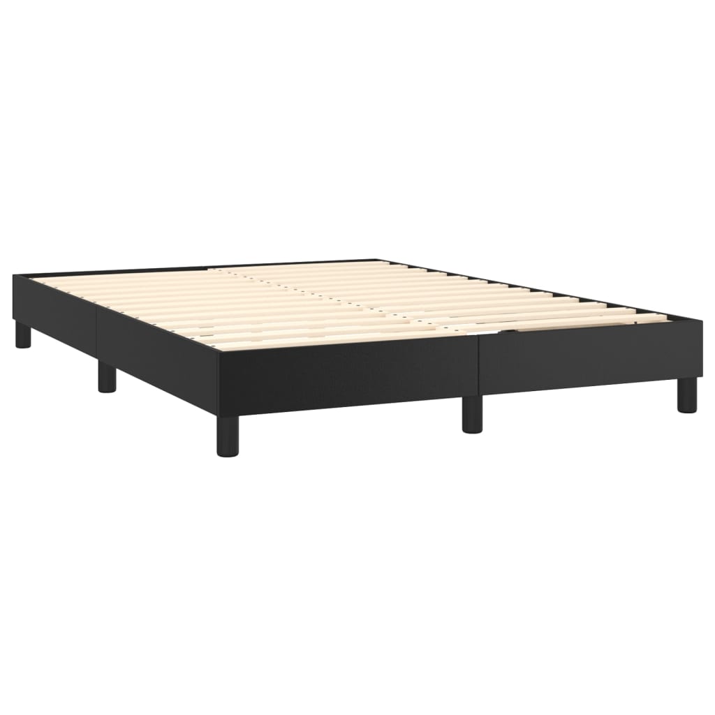 Giroletto a Molle con Materasso Nero 140x190 cm in Similpelle | homemem39
